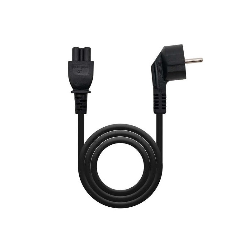 Nanocable Cable de Alimentacion CEE7 Acodado Macho a M-C5 Hembra Trebol 1.50m - Color Negro Nanocable Cable de Alimentacion CEE7 Acodado Macho a M-C5 Hembra Trebol 1.50m - Color Negro
