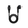 Nanocable Cable de Alimentacion CEE7 Acodado Macho a M-C5 Hembra Trebol 1.50m - Color Negro