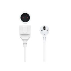 Nanocable Cable de Alimentacion Alargador CEE7 Acodado Macho a CEE7 Hembra 2m