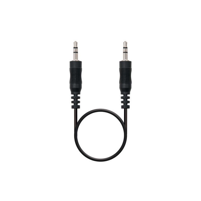 Cavo audio stereo nanocavo jack da 3,5 mm maschio a jack da 3,5 mm maschio 0,30 m - colore nero Cavo audio stereo nanocavo jack da 3,5 mm maschio a jack da 3,5 mm maschio 0,30 m - colore nero