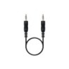 Cavo audio stereo nanocavo jack da 3,5 mm maschio a jack da 3,5 mm maschio 1,50 m - colore nero
