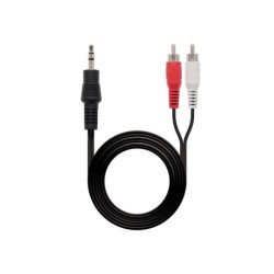 Cavo audio stereo nanocavo jack da 3,5 mm maschio a 2x RCA maschio 10 m - colore nero