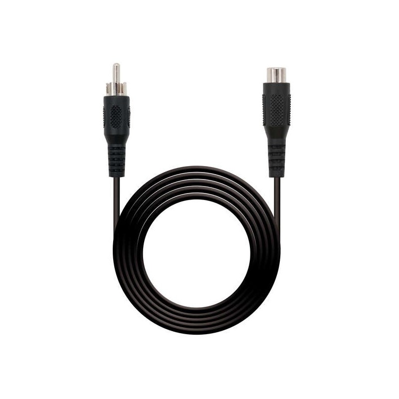 Cavo RCA nanocavo prolunga da RCA maschio a RCA femmina 5 m - Colore nero Cavo RCA nanocavo prolunga da RCA maschio a RCA femmina 5 m - Colore nero