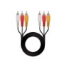 Cavo audio video nanocavo 3x RCA maschio a 3x RCA maschio 1,80 m - Colore nero