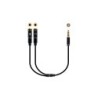 Nanocable Cable Adaptador Audio Jack 3.5mm Macho 4 Pines a 2x Jack 3.5mm Hembra 3 Pines 0.30m - Color Negro