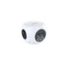 Nanocable Base de 3 Enchufes Tipo F + 2x USB-A y 2x USB-C con Interruptor - Cable de 1.40m