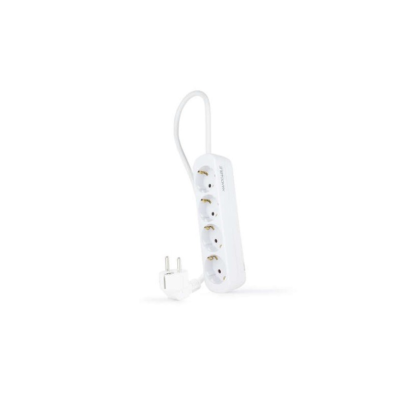 Multipresa Nanocable 4 uscite - 1,4 m - Colore bianco Multipresa Nanocable 4 uscite - 1,4 m - Colore bianco