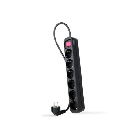 Striscia di protezione nanocavo con 6 Shucko - Cavo da 1,40 m - Interruttore On/Off - Colore nero