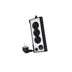 Multipresa da tavolo nanocavo con 3 Shucko, 1 USB-C e 1 USB-A - Illuminazione a LED con interruttore - Cavo da 1,50 m