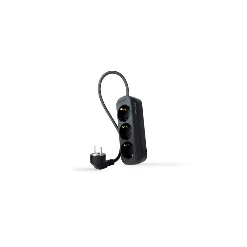 Nanocable Regleta 3 Tomas - 1.4m - Color Negro Nanocable Regleta 3 Tomas - 1.4m - Color Negro