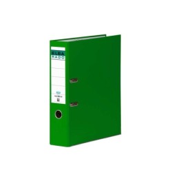 Raccoglitore a leva Elba Rado Chic A4 - Dorso 80 mm - Esterno rivestito in PVC - Interno in carta verde 10pz 10pz