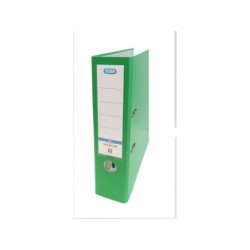 Elba Archivador Palanca Rado Top Folio - Lomo de 80mm - Forrado Exterior de Plastico - Interior de Papel - Color Verde