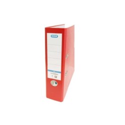 Elba Archivador Palanca Rado Top Folio - Lomo 80mm - Forrado Exterior Plastico - Interior Papel - Color Rojo