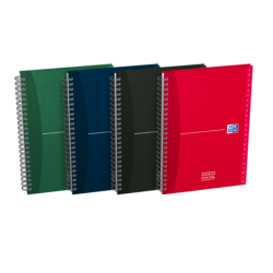 Taccuino A5 Oxford Office Essentials con copertina extra rigida - Indice telefonico - 90 fogli - Colori assortiti 5pz 5pz