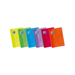 Oxford School Classic A5+ Libreta Grapada 6x6 - Tapa Blanda - 48 Hojas - Margen - Colores Surtidos