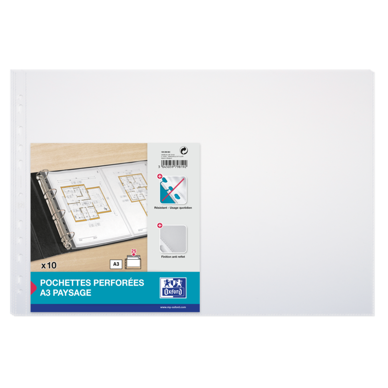 Copertine standard in polipropilene multiforo Oxford A3 orizzontale - Formato A3 orizzontale - Spessore 90 micron - Colore pelle Copertine standard in polipropilene multiforo Oxford A3 orizzontale - Formato A3 orizzontale - Spessore 90 micron - Colore pelle