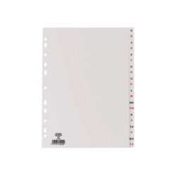 Elba Indice Alfabetico Folio 20 Posiciones - Resistente Plastico de 120 Micras - Organizacion Alfabetica Eficiente - Color Gris