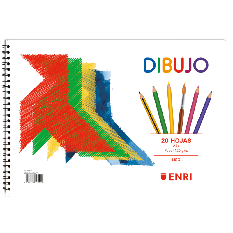 Enri Pajarita Bloc de Dibujo A4+ - Tapa Blanda - 20 Hojas 120gr - Microperforado - 2 Taladros - Liso Enri Pajarita Bloc de Dibujo A4+ - Tapa Blanda - 20 Hojas 120gr - Microperforado - 2 Taladros - Liso