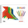 Enri Pajarita Bloc de Dibujo A4+ Tapa Blanda - 20 Hojas 120gr - Microperforado - 2 Taladros con Recuadro
