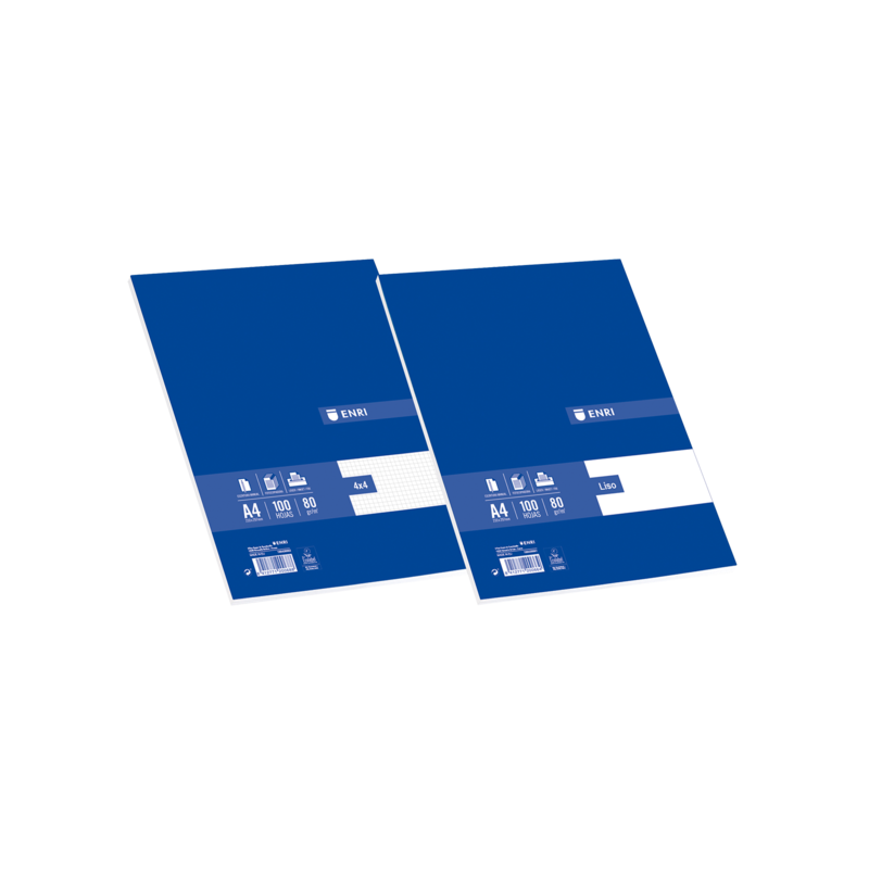 Enri A4 Resmilleria 4x4 100 Hojas - Papel de Alta Calidad - Cuadriculado para Mayor Precision - Tamaño A4 - Color Azul Enri A4 Resmilleria 4x4 100 Hojas - Papel de Alta Calidad - Cuadriculado para Mayor Precision - Tamaño A4 - Color Azul