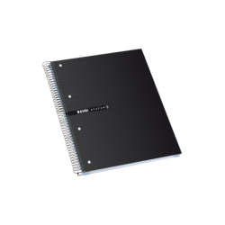 Enri Status A4+ Europeanbook - Copertina extra rigida - 160 fogli - Griglia 5x5 - Colore nero 5pz 5pz