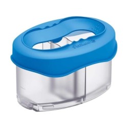 Contenitore Acqua Pelikan Blue - Coperchio Removibile - Antigoccia - 3 Scomparti - Porta Pennello