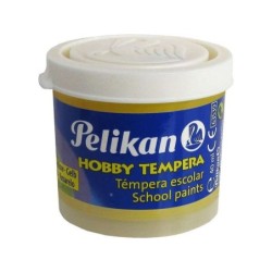 Pelikan Tempera Escolar Frasco 40ml - Facil de Lavar - Ideal para Actividades Escolares - Color Amarillo