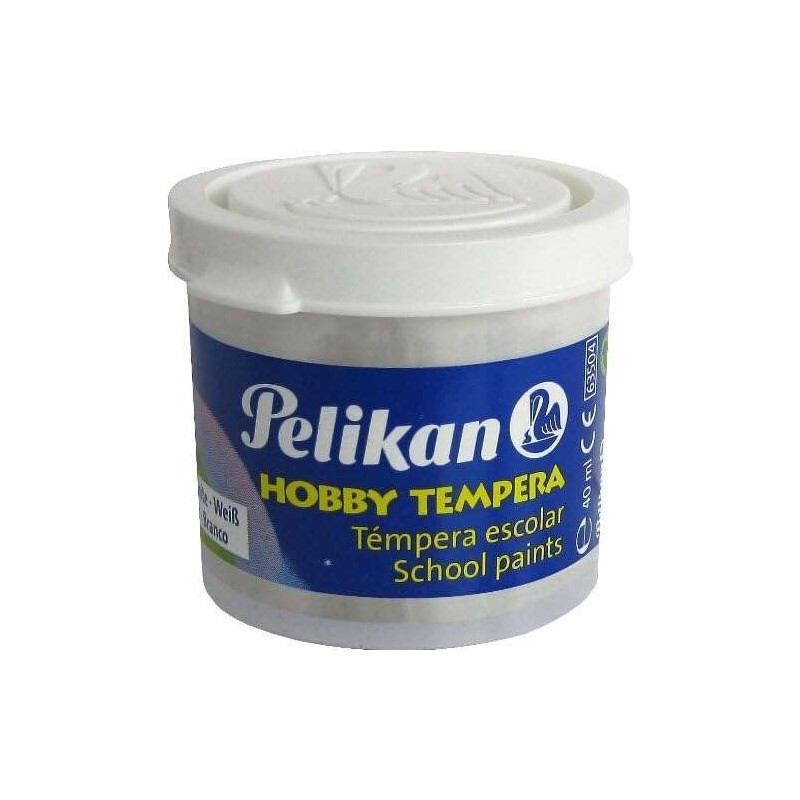 Pelikan Tempera Escolar Frasco 40ml - Facil de Lavar - Ideal para Manualidades - Color Blanco Pelikan Tempera Escolar Frasco 40ml - Facil de Lavar - Ideal para Manualidades - Color Blanco