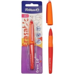 Pelikan Roller Erase 2.0 Boligrafo - Empuñadura Ergonomica - Duracion Larga de la Tinta - Diseño Fresco y Divertido - Color Rojo