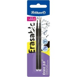 Pelikan Blister 2 Ricarica Erase 2.0 - per gomma da matita Erase 2.0 - Colore Nero