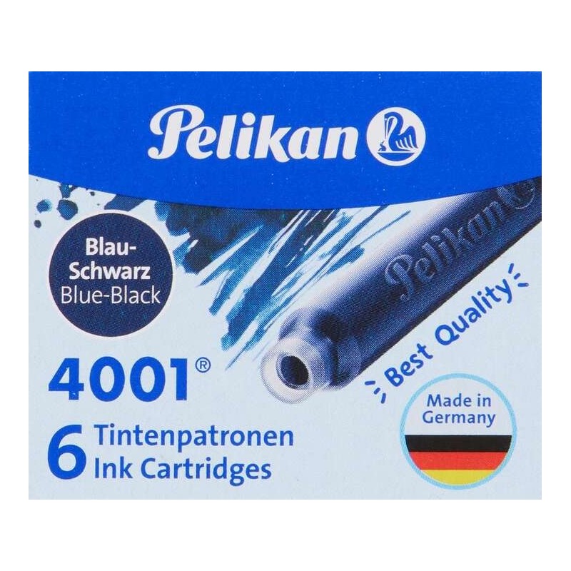Pelikan Caja de 6 Cartuchos 4001 TP/6 - Tinta de Alta Calidad - Compatible con Plumas Estilograficas - Color Azul/Negro Pelikan Caja de 6 Cartuchos 4001 TP/6 - Tinta de Alta Calidad - Compatible con Plumas Estilograficas - Color Azul/Negro