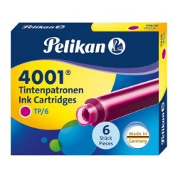 Scatola Pelikan da 6 Cartucce 4001 TP/6 - Formato Standard - Colore Rosa