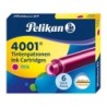 Scatola Pelikan da 6 Cartucce 4001 TP/6 - Formato Standard - Colore Rosa