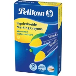 Stick per marcatura Pelikan 762/12 - Resistente all'acqua - Punta a scalpello - Inchiostro ad asciugatura rapida - Colore giallo