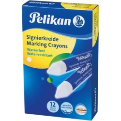 Pelikan Barra para Marcar 762/12 - 12mm - Resistente al Agua - Facil de Borrar - Ideal para Resaltar Texto - Color Blanco