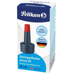 Inchiostro sigillante Pelikan Oil-Free - 28ml - Asciugatura rapida - Resistente all'acqua - Colore rosso intenso