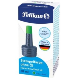 Pelikan Tinta de Sellar sin Aceite - 28ml - Secado Rapido - Resistente al Agua - Color Verde Intenso