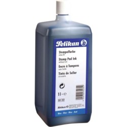 Pelikan Tinta de Sellar sin Aceite - Botella 1L - Secado Rapido - Resistente al Agua - Color Azul Intenso