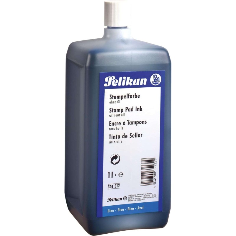 Pelikan Tinta de Sellar sin Aceite - Botella 1L - Secado Rapido - Resistente al Agua - Color Azul Intenso Pelikan Tinta de Sellar sin Aceite - Botella 1L - Secado Rapido - Resistente al Agua - Color Azul Intenso