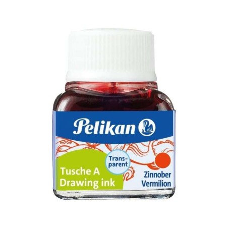 Pelikan Tinta China 523 10ml N.3 - Botella de 10ml - Ideal para Dibujo y Caligrafia - Color Bermellon