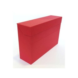 Elba Caja de Transferencia Resistente 39.6x25.4cm - Tapa con Cierre de Seguridad - Asa Ergonomica - Color Rojo Intenso