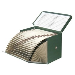 Elba Caja de Transferencia con Fuelle - Tamaño 25x38.5cm - Resistente y Duradera - Color Verde