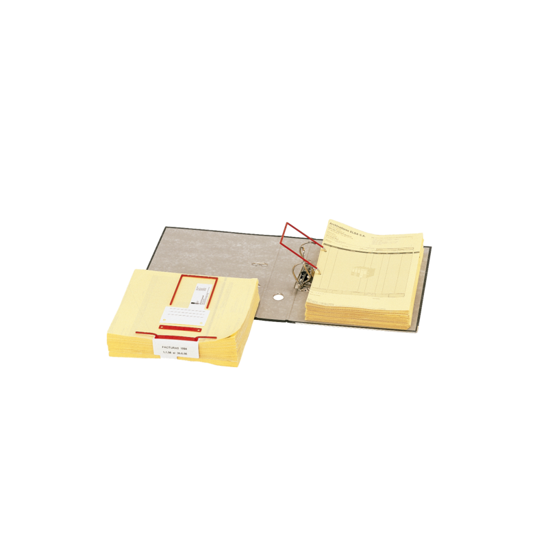 Raccoglitori Porta Dati in Plastica Elba con Filo Interno - Facili da Usare - Resistenti - Colore Rosso 10pz 10pz
