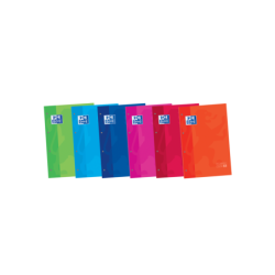 Oxford School Classic Cuaderno de Recambio - Tamaño A4 - Tapa Blanda - Encolado - Cuadricula 5x5 - 80 Hojas - Colores Surtidos