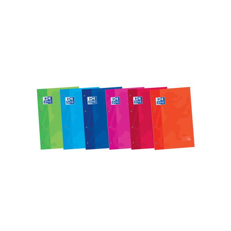 Oxford School Classic Cuaderno de Recambio - Tamaño A4 - Tapa Blanda - Encolado - Cuadricula 5x5 - 80 Hojas - Colores Surtidos Oxford School Classic Cuaderno de Recambio - Tamaño A4 - Tapa Blanda - Encolado - Cuadricula 5x5 - 80 Hojas - Colores Surtidos
