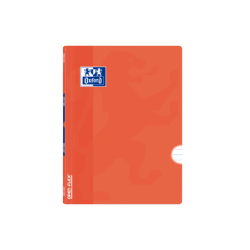 Quaderno pinzato A4 Oxford School Classic Openflex - Copertina in plastica robusta - 1 riga con margine - 48 fogli - Arancione 1