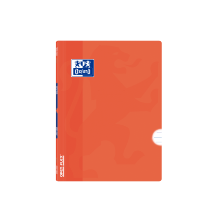 Oxford School Classic Openflex A4 Libreta Grapada - Tapa de Plastico Resistente - 1 Linea con Margen - 48 Hojas - Color Naranja