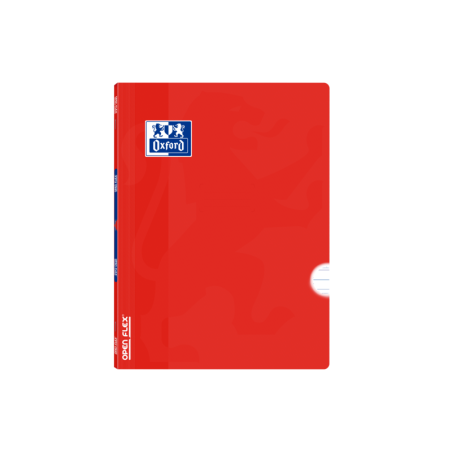 Oxford School Classic Openflex A4 - Copertina in plastica resistente - Quaderno pinzato - Regola 3,5 con margine - 48 fogli - Co