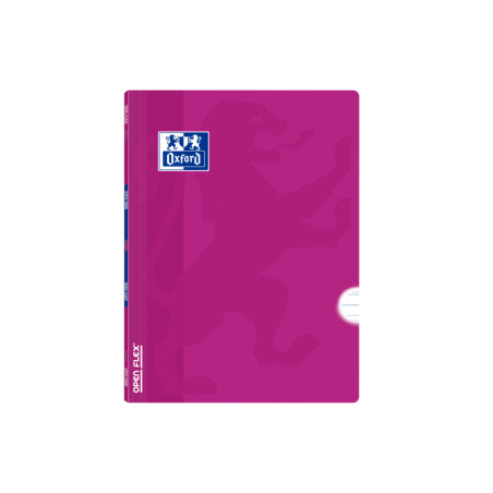 Oxford School Classic Openflex A4 - Copertina in Plastica Resistente - Quaderno Pinzato con Riga 3.5 e Margine - 48 Fogli - Colo