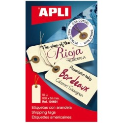 Apli Etiquetas con Arandela e Hilo 100 x 51mm 10 U.